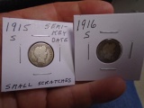 1915 S-Mint and 1916 S-Mint Silver Barber Dies