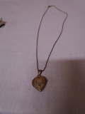 17in Neckace Sterling Silver Necklace w/ Sterling Heart Locket