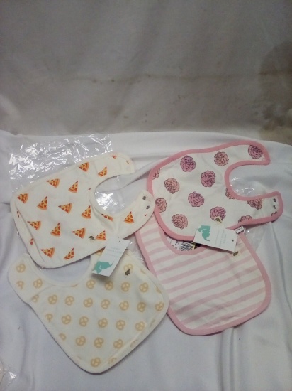 2 Dual Packs of Monica+Andy Printed Bibs- All Ages