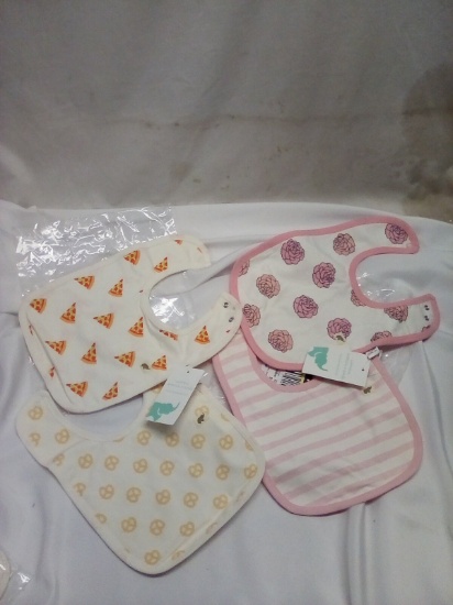 2 Dual Packs of Monica+Andy Printed Bibs- All Ages