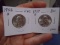 1956 D Mint & 1959 D Mint Silver Washington Quarters