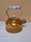 Vintage Copper Tea Kettle  w/ Porcelain Handle