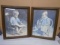 Vintage Pair of Boy & Girl Framed Prints