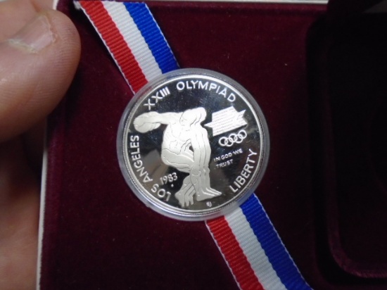 1983 Los Angeles XXIII Olympiad Proof Silver Dollar