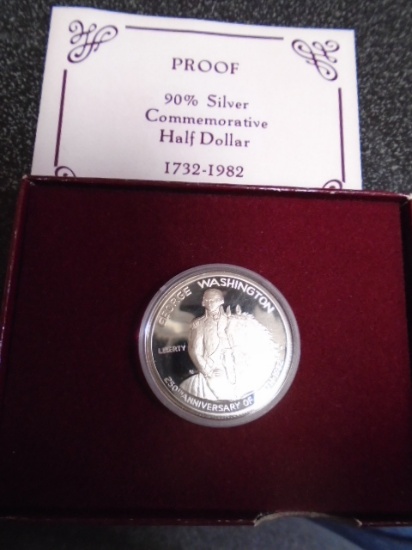 1982 Silver George Washington Commemorative Proof Half Dollar