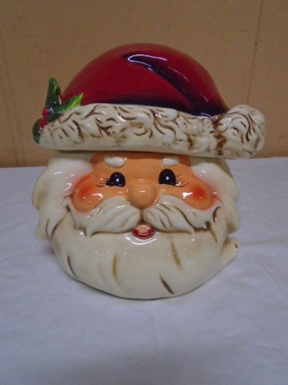 Santa Head Cookie Jar