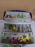 Plano Two Tray Tackle Box Filled w/Lures and Tackle