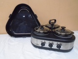 Cooks Stainless Steel Triple Slow Cook w/ Removable Liners