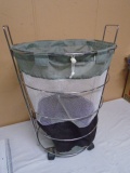 Rolling Metal Laundry Hamper w/ Removable Line r