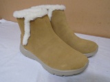 Brand New Pair of Ladies Sketchers Goga Mat Suede Lined Boots