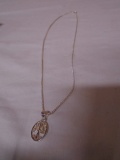 17in Sterling Silver Necklace w/ Tree of Life Pendant