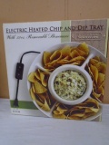 Kitchen Selectives Electric Heated Chip & Dip Tray w/ 22oz Removable Stoneware