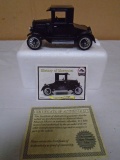 Die Cast National Motor Mint 1923 Chevy Coupe w/ Certificate