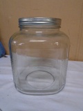 Large Glass Jar w/ Metal Lid