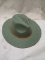 Made for Retail Fall Hat. Felt- Green. W/ Faux Leather Band.