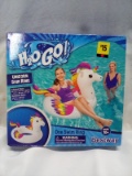 Single H2O GO 40.9”x31.5”x35.4” Inflatable Unicorn Swim Ring