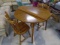 Round Dining Table w/ 2 Center Leaves & 2 Chairs