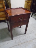 Small Antique 2 Drawer Side Stand