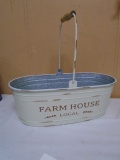 Farm House Metal Tub w/ Handle