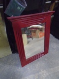 Wood Framed Painted Wall Mirror