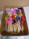 Group of Barbie & Ken Dolls w/ Extra Clothes