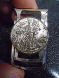 1944 Silver Walking Liberty Half Dollar in Money Clip
