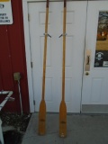 Set of Feather Brand Wooden Boat Oars