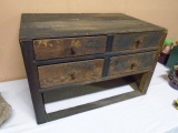 Antique Wooden Chest w/ 4 Drawers
