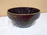 Vintage Brown Crock Mixing Bowl