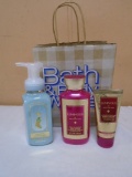 3pc Group of Brand New Bath & Body Works Hand Soap & Lotion