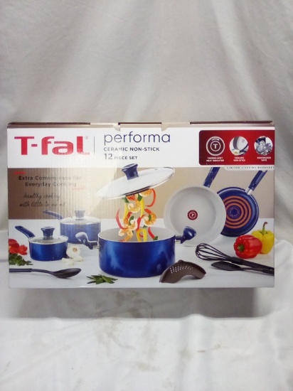 T-fal Performa Ceramic Non-stick 12 Piece Pan Set.