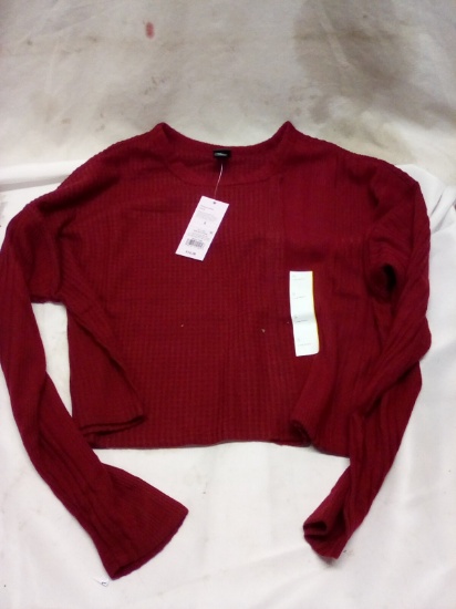 Wild Fable Small Long Sleeve Red Crop Sweater.