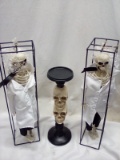 Skeleton and Skull Halloween Table Decor.