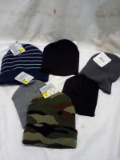 Variety of Men’s Hats. Cuffed and Beanies. One Size. Qty 6.