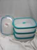 Set of 4 rectangle container 131.89 fl oz