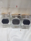 Set of 3 glass containers 23.6 fl oz