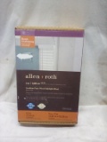 Allen + Roth Cordless Faux Wood Sidelight Blind. White Finish. 8.5” W