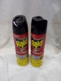 Raid Ant & Roach Spray. Lemon Scented. Qty 2- 17.5 oz.