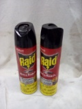 Raid Ant & Roach Spray. Lemon Scented. Qty 2- 17.5 oz.