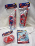 Spiderman Snorkel Mask Qty 2, Swim Vest, & Swim Mask.