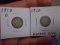 1910 D-Mint and 1910 Silver Barber Dimes