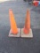2 Matching Orange Safety Cones