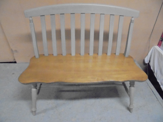 Beautiful Like New Solid Wood Painted Bench