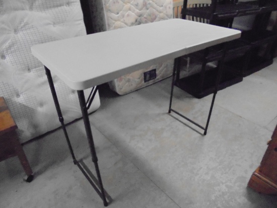 4ft Adjustable Height Fold in Half Resin Table