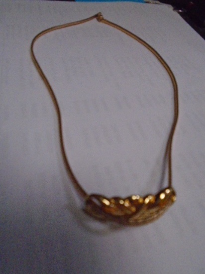 17" Gold Plated Sterling Silver Necklace