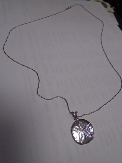 23" Sterling Silver Necklace w/ Pendant
