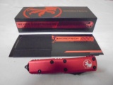 Microtech UTX-85 S/E Red Standard Model 231-1 RD Out The Front Knife