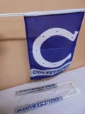 3 Brand New Indianapolis Colts Car Flags