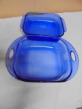 Pyrex & Anchor Hocking Blue Glass Baking Dishes