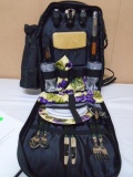 Brand New Backpack Picnic Set w/Wine Bottle Holder